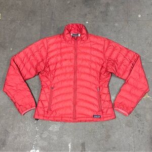 Vintage Patagonia Down Puffer Jacket Full Zip Mockneck Red Size Women’s Medium